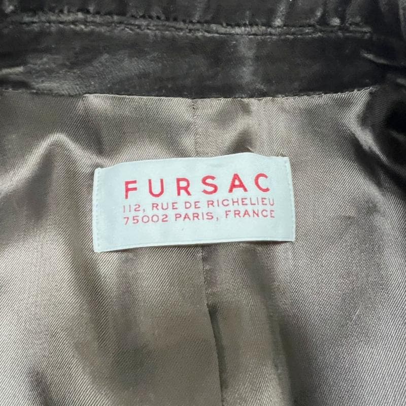 美品 FURSAC チェスターコート ダブルブレスト ブラウン アルパカ混