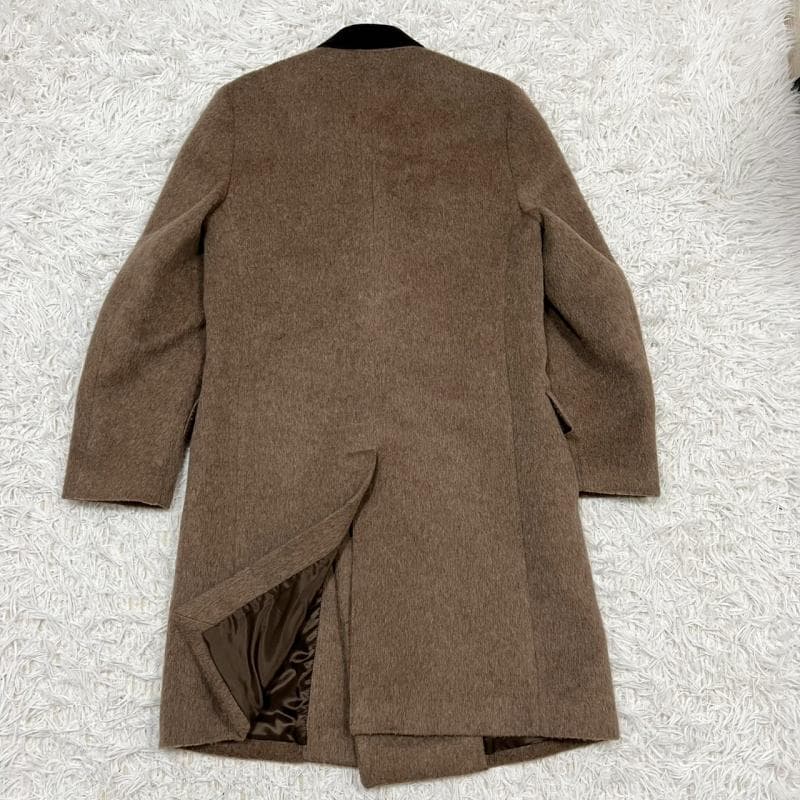 美品 FURSAC チェスターコート ダブルブレスト ブラウン アルパカ混