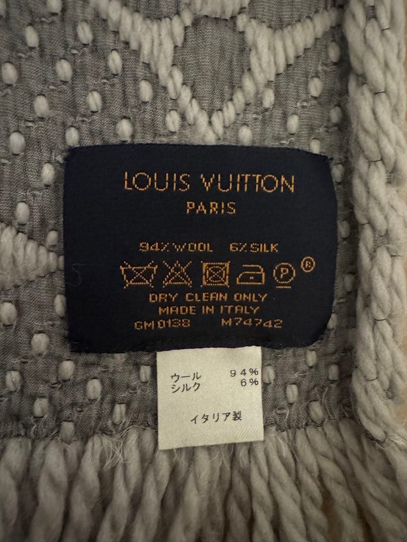 Louis Vuitton モノグラムマフラー グレー