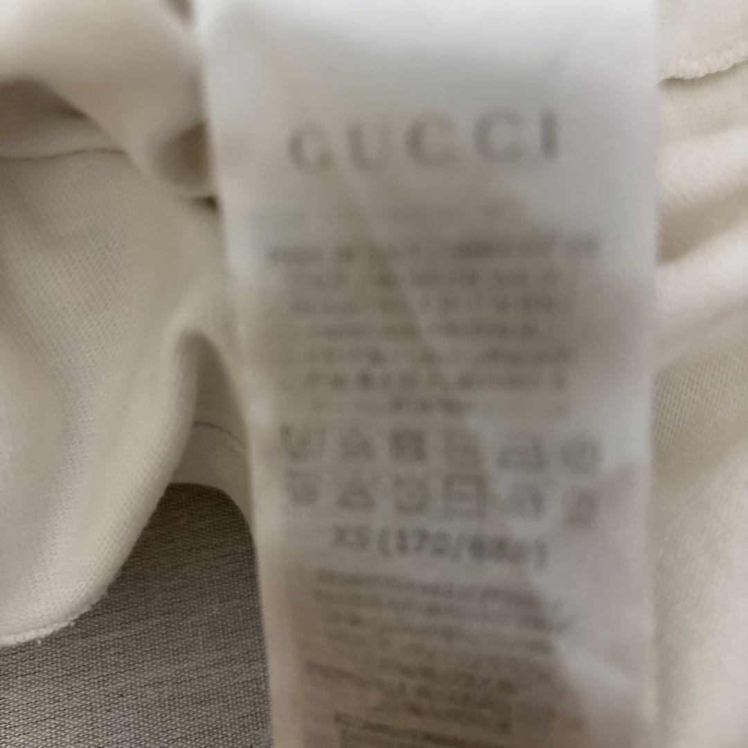 レア　old GUCCI ホワイト ポロシャツ　金ボタン