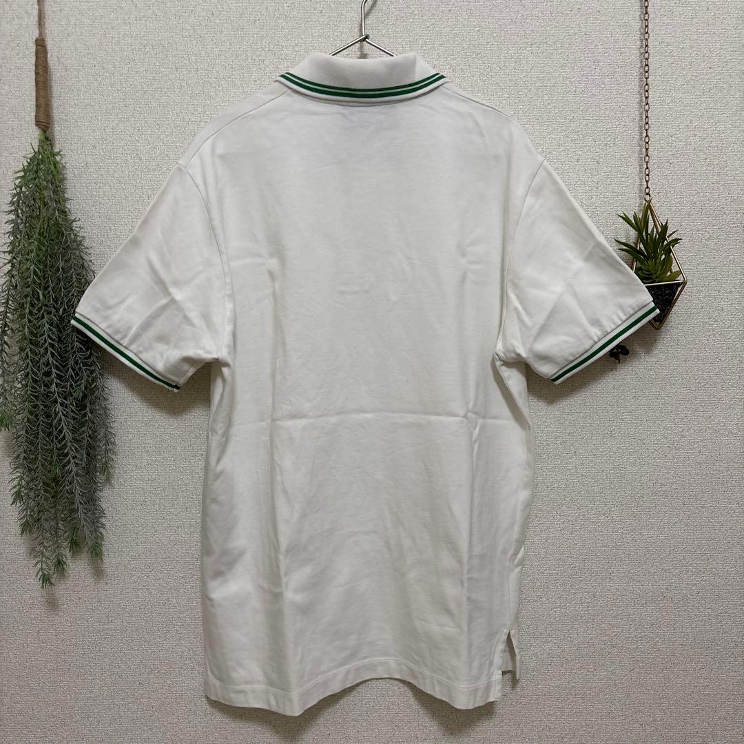 レア　old GUCCI ホワイト ポロシャツ　金ボタン