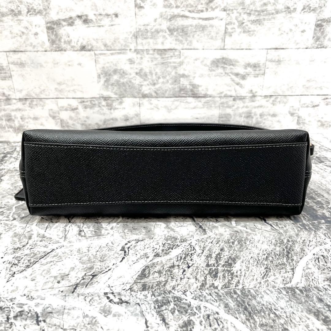 極美品✨ コーチ シャーロット アクセサリーポーチ 2way ブラック レザー