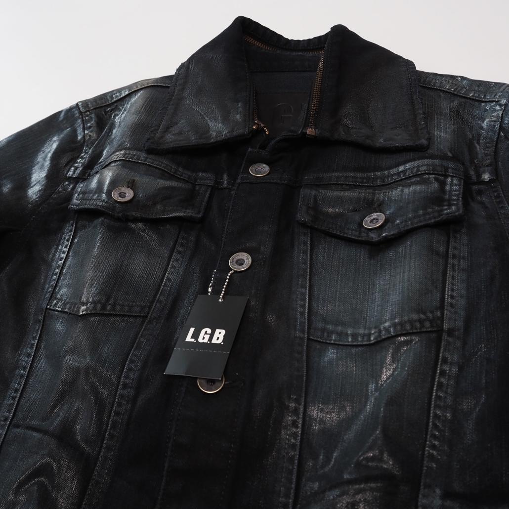 Hello Kimmy L.G.B. コーティングブラックデニムジャケット
