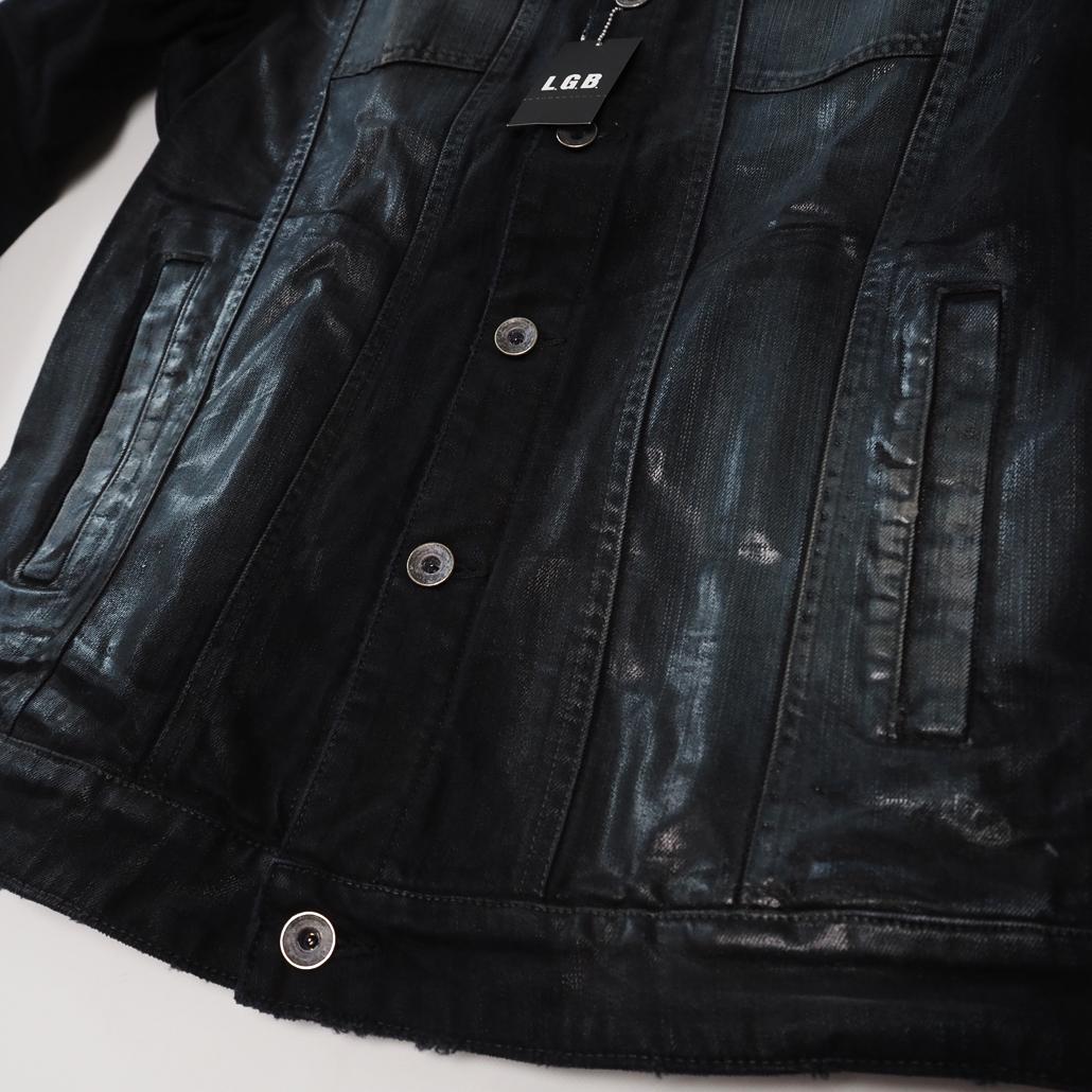 Hello Kimmy L.G.B. コーティングブラックデニムジャケット