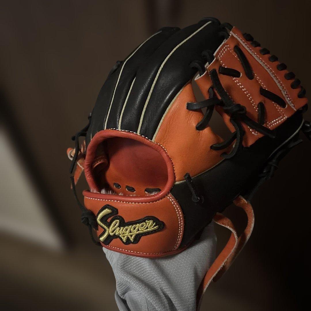 久保田スラッガー　野球　トレーニンググラブ　レッド/ブラック　軟式硬式兼用