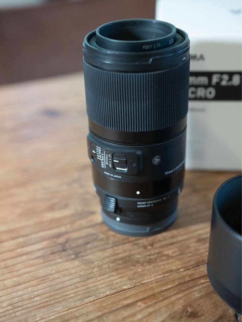 中古　SIGMA 70mm F2.8 DG MACRO レンズ