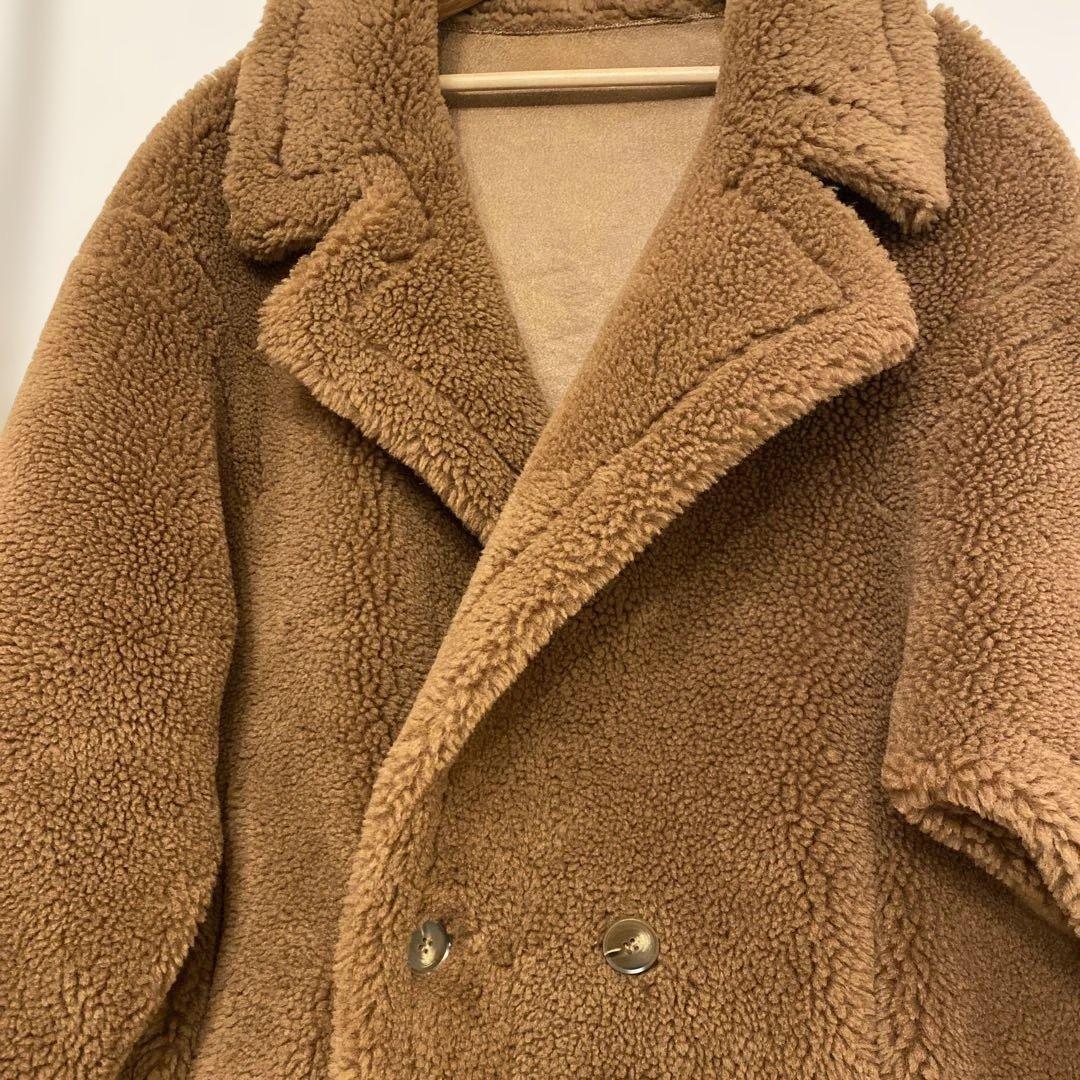 美品SAISON DE PAPILLON ロング ボアコートS