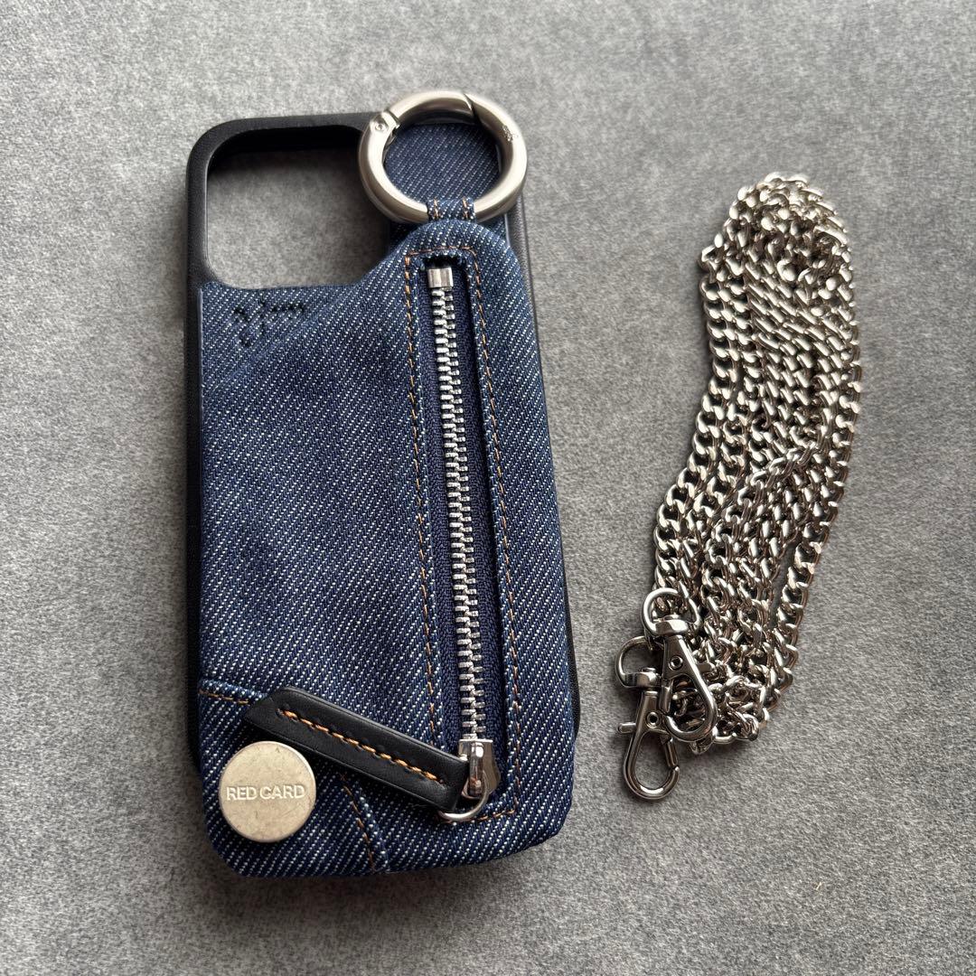iPhoneアクセサリー ajew iPhone14pro denim case indigo