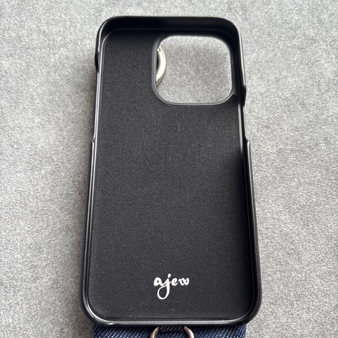 iPhoneアクセサリー ajew iPhone14pro denim case indigo