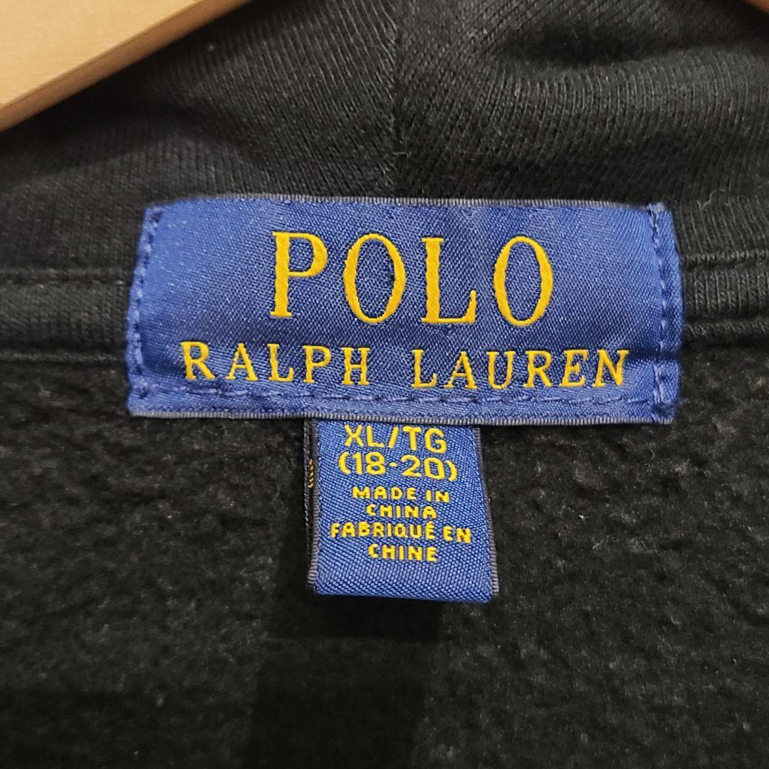 POLO RALPH LAUREN　ジップアップ　パーカー　黒　レディース　XL