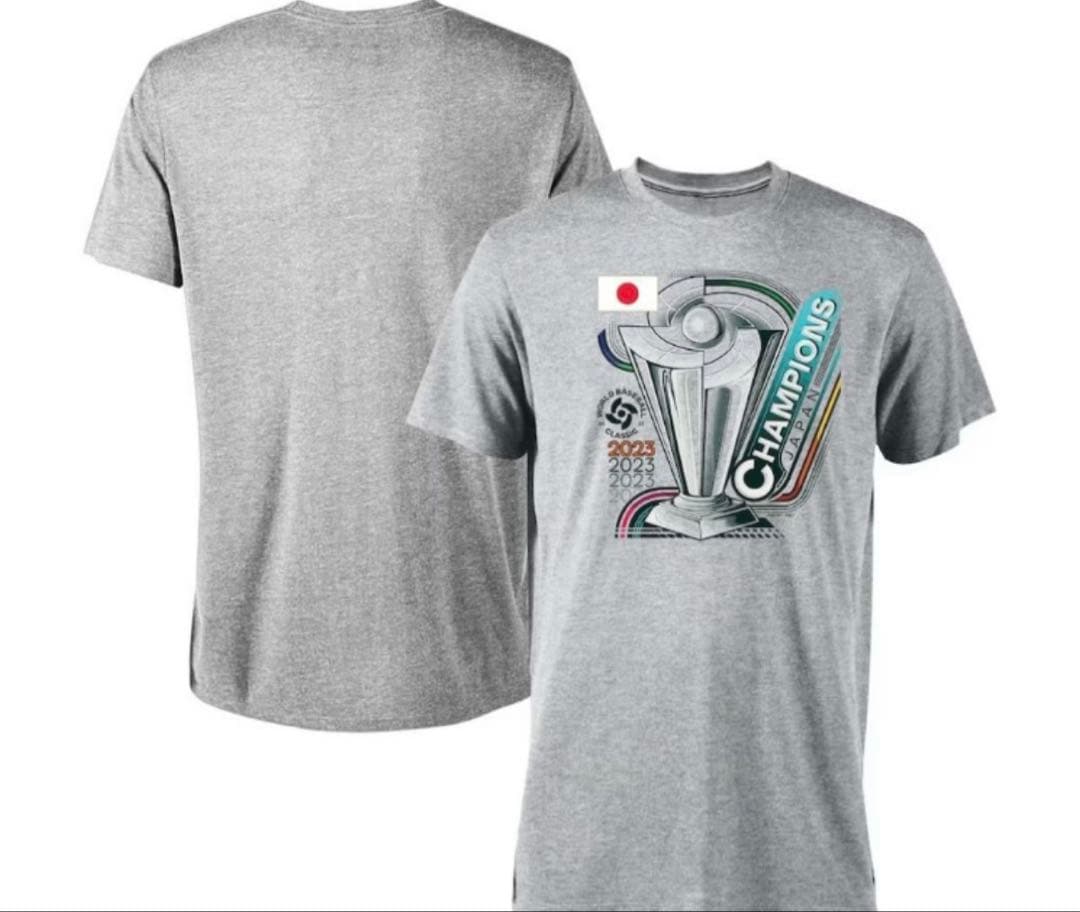 【即発送】WBC 優勝記念限定キャップ(グレー、アジャスタブル)＆Tシャツ L