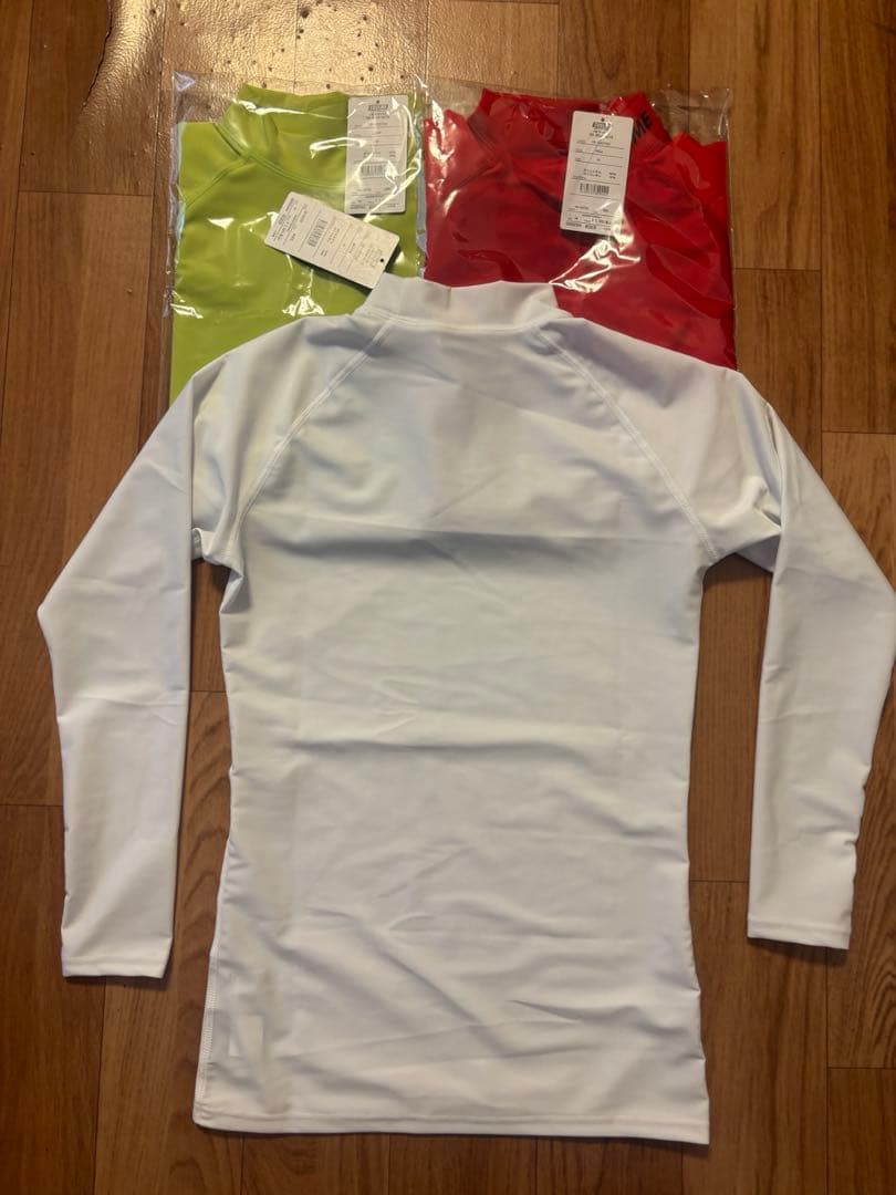 SVOLME 長袖シャツ ホワイト・レッド・グリーン 3点セット