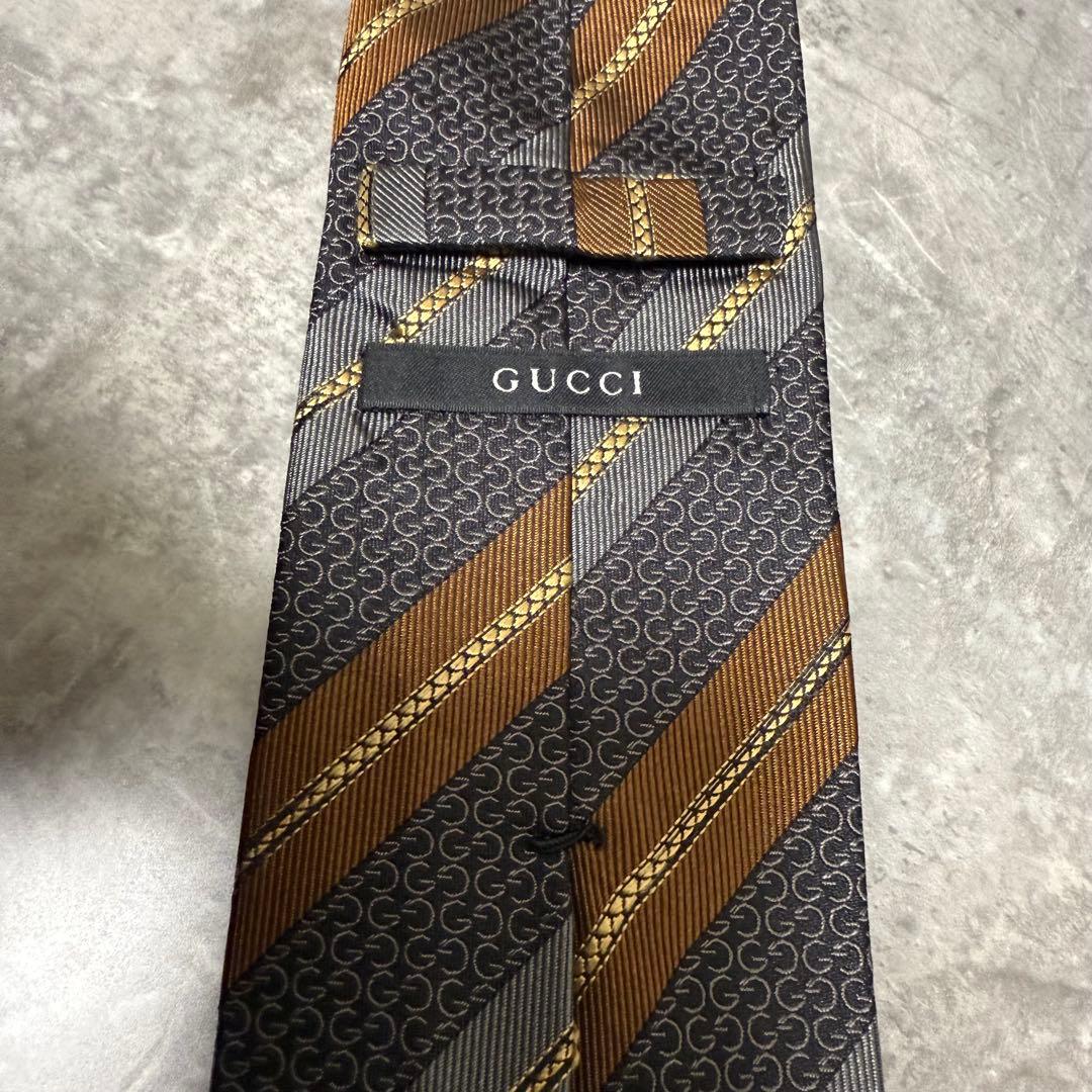 【✨美品✨】GUCCI グッチ ネクタイ マルチカラー シルク ストライプ
