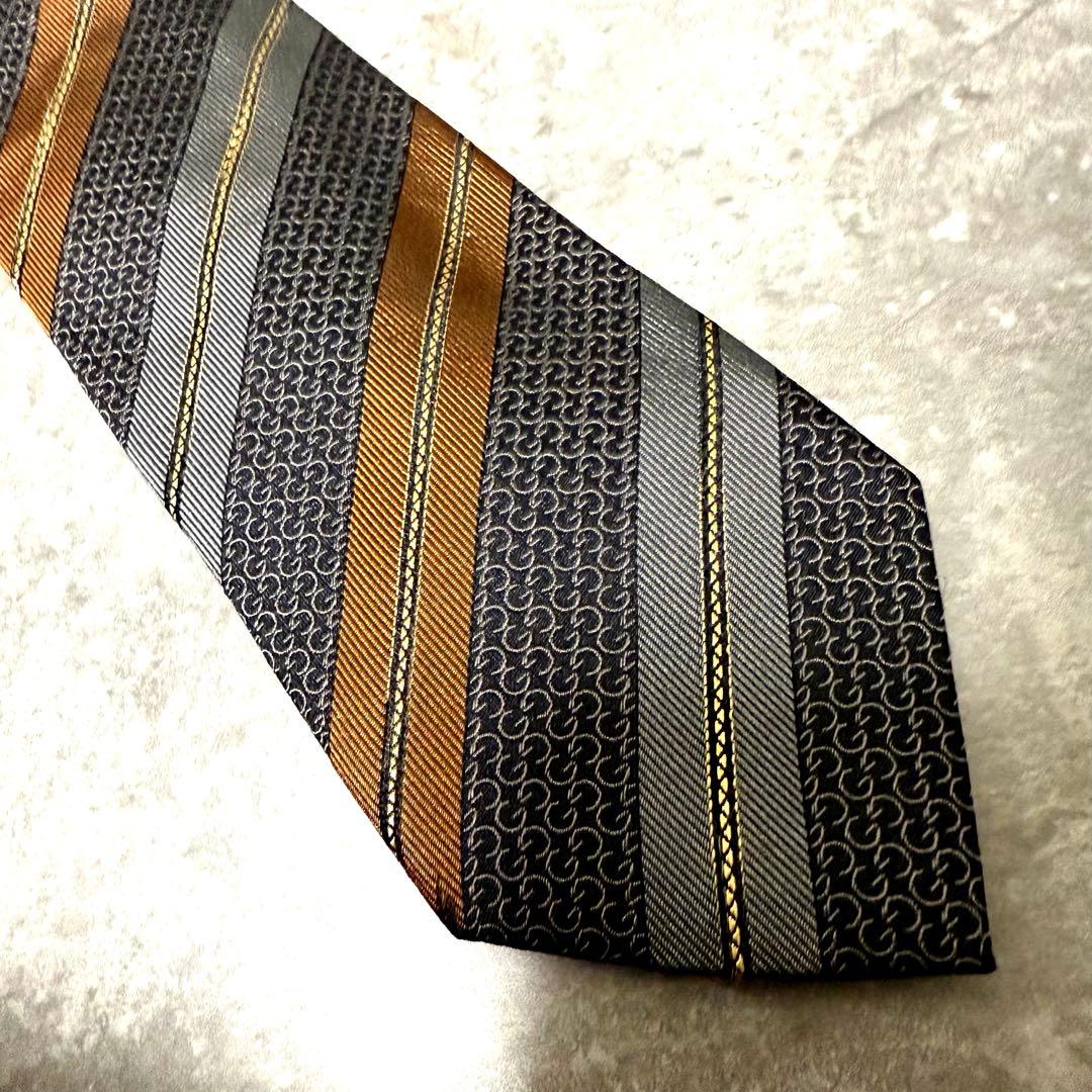 【✨美品✨】GUCCI グッチ ネクタイ マルチカラー シルク ストライプ