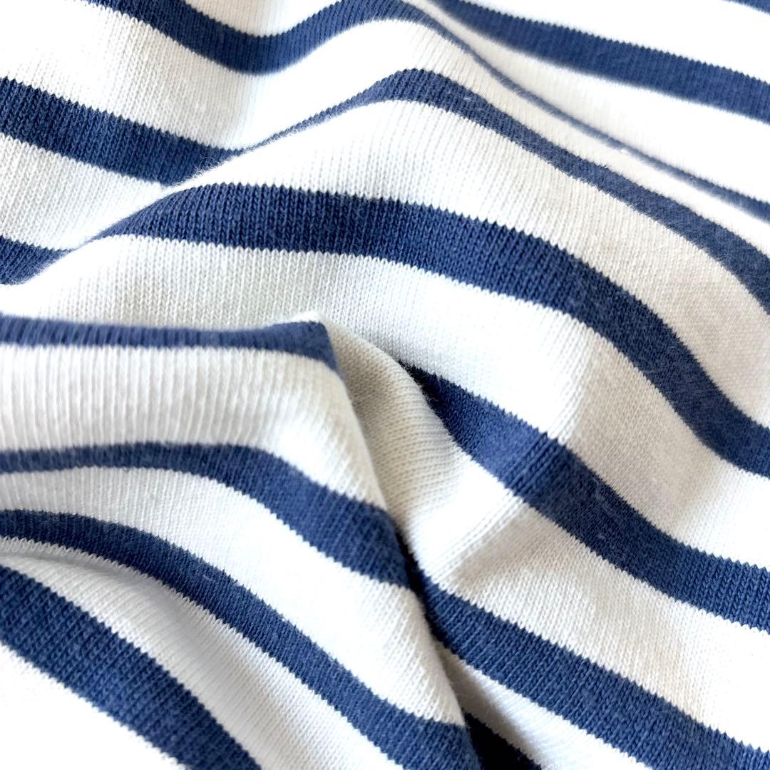 美品 OUTIL ウティ フランス製しっかり硬め生地 長袖ボーダー バスクシャツ