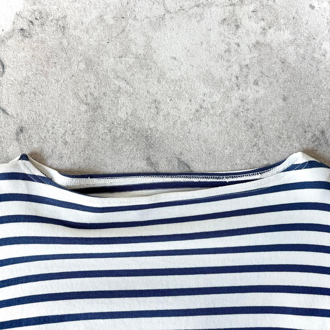 美品 OUTIL ウティ フランス製しっかり硬め生地 長袖ボーダー バスクシャツ