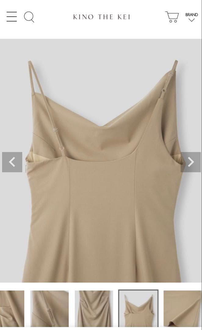 アシンメトリー ドレープ キャミ ワンピース 【KINO THE KEI】