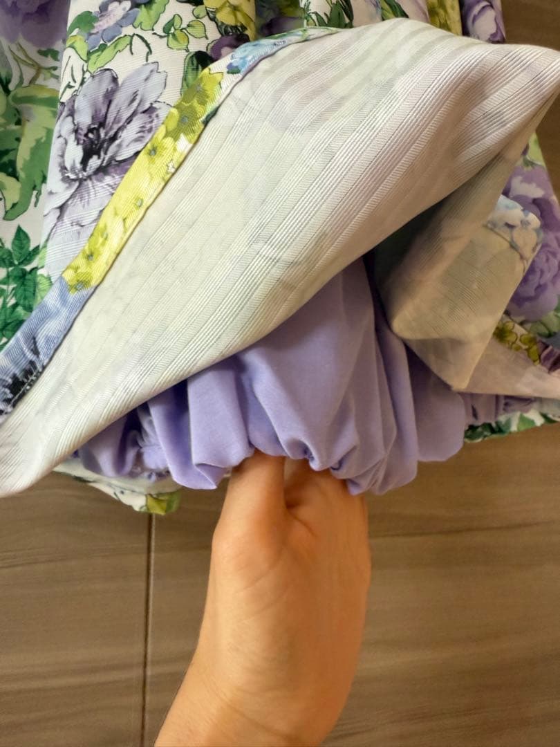 ANNA SUI mini花柄ノースリーブワンピース