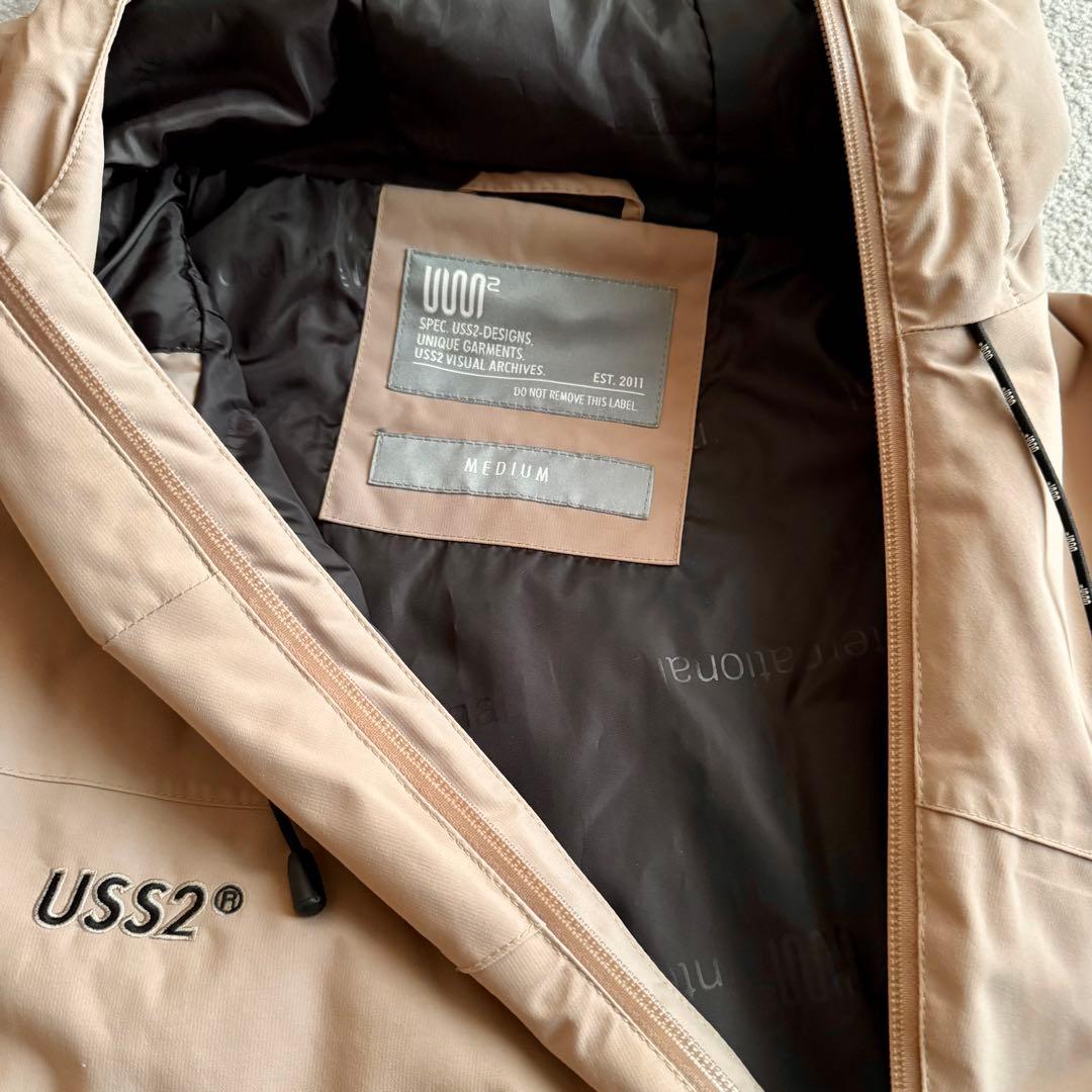 USS2 オストゥー★スノーボードウェア上下セット M ベージュ韓国