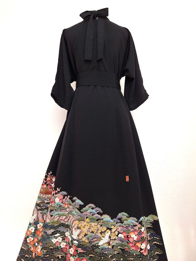 着物リメイクワンピース3668