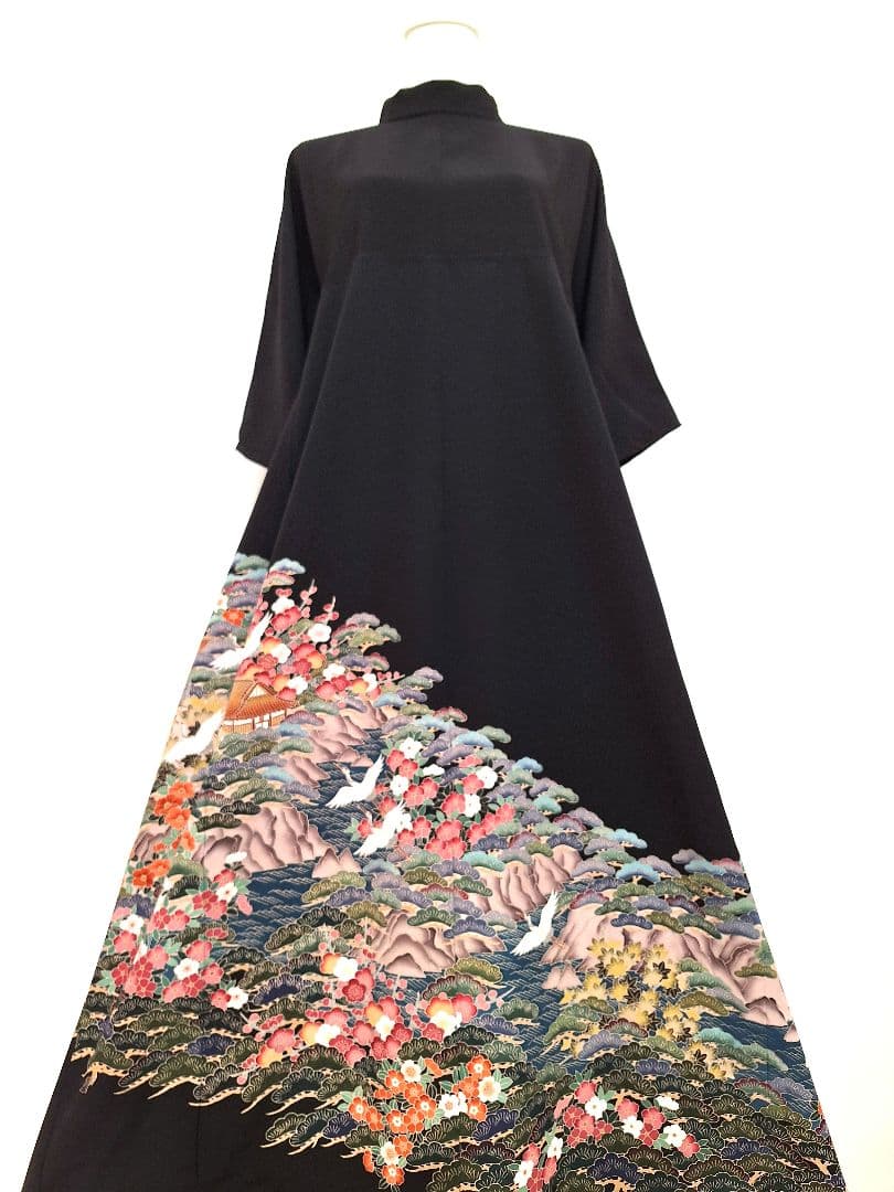 着物リメイクワンピース3668