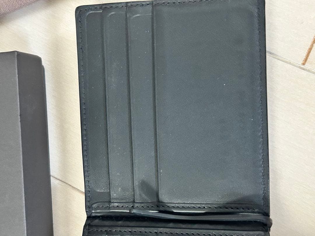 【美品】 Bottega Veneta ブラックレザー マネークリップ