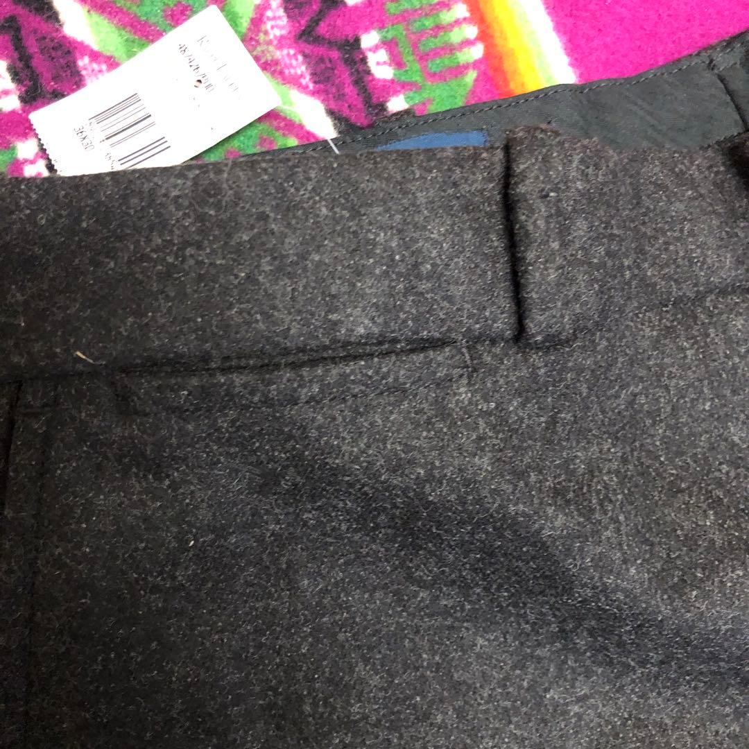 新品タグ付きポロラルフローレンウールパンツチャコールグレー36 /30
