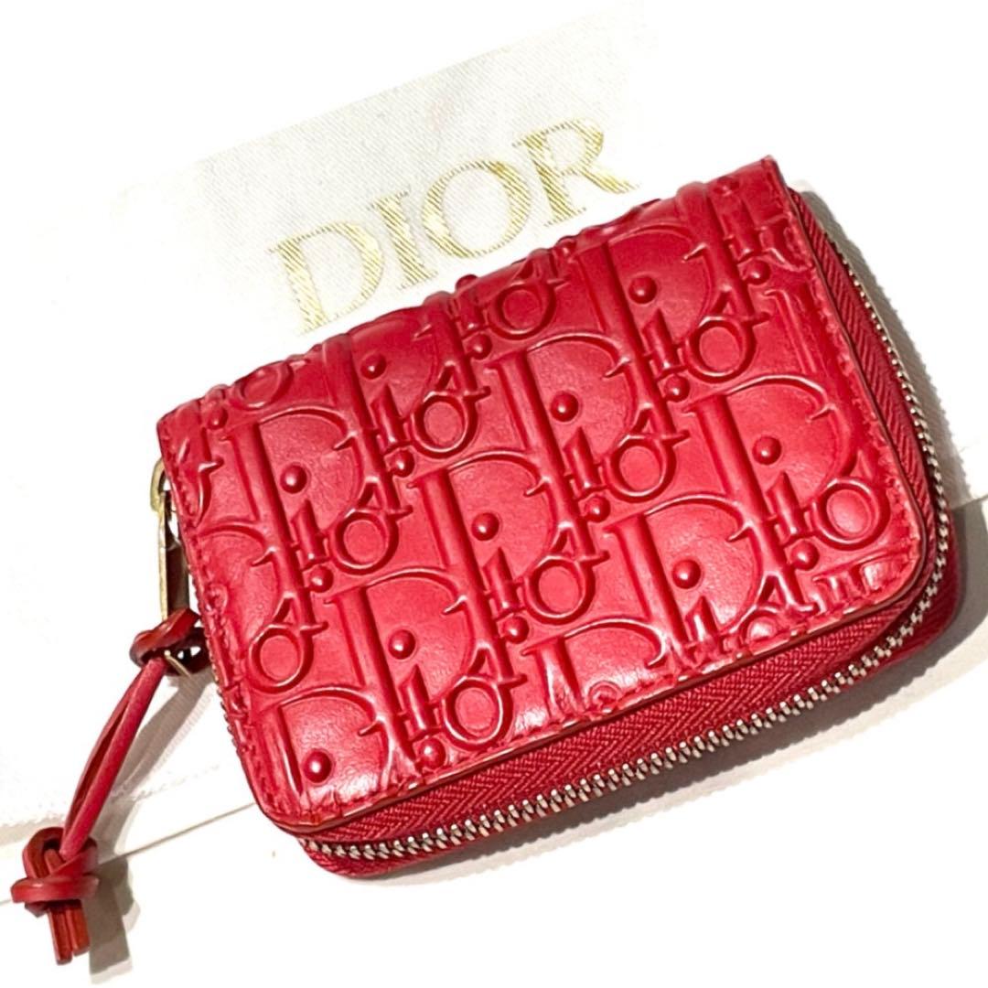 【美品】Diorオブリーク柄フラグメントケース　ジップケース☆ギフトセット