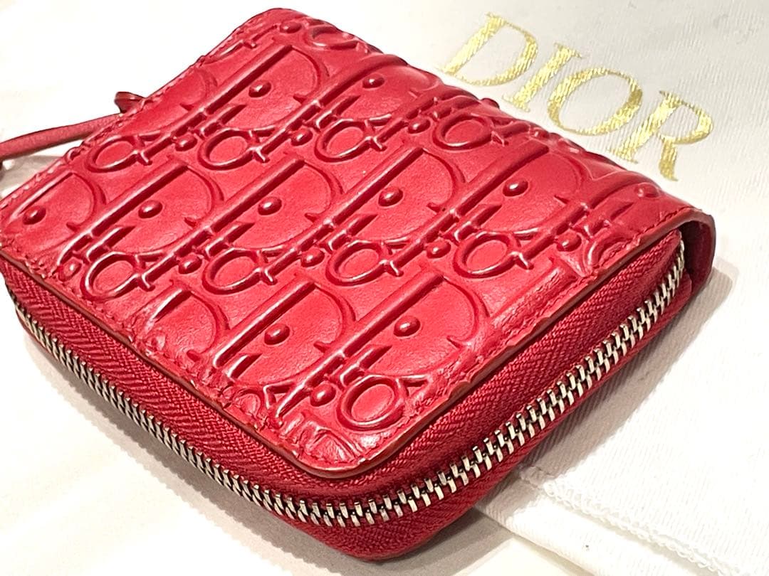 【美品】Diorオブリーク柄フラグメントケース　ジップケース☆ギフトセット