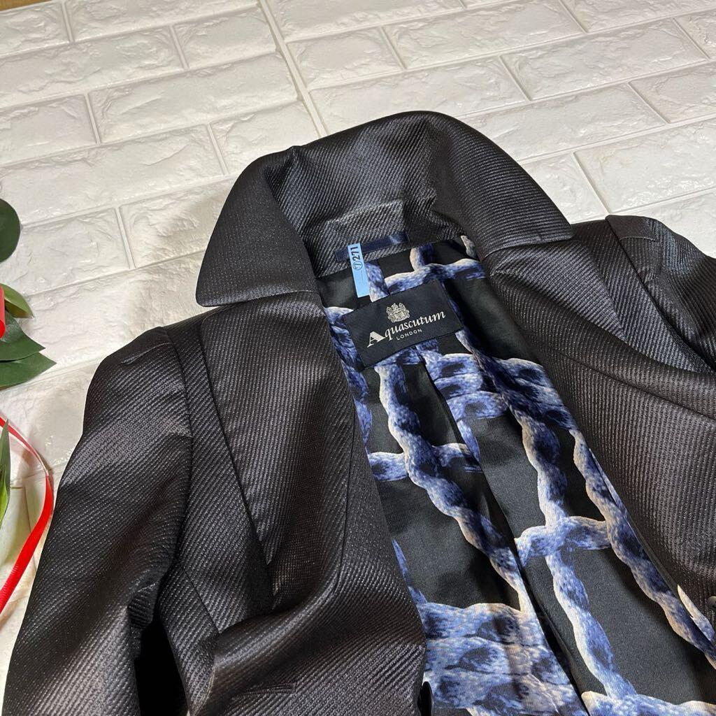 アクアスキュータム 極美品 L チェスター コート ロング丈 ダークネイビー