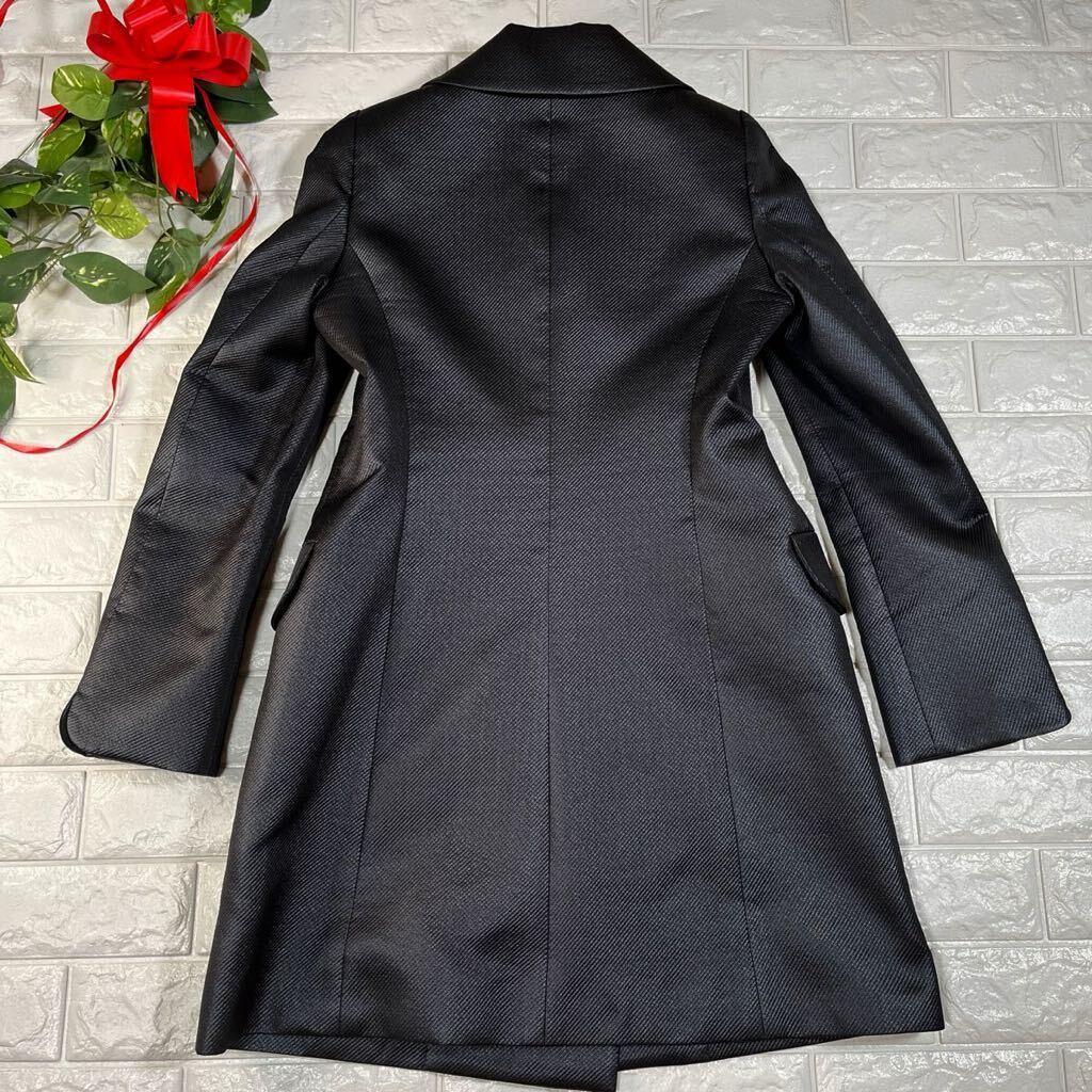 アクアスキュータム 極美品 L チェスター コート ロング丈 ダークネイビー