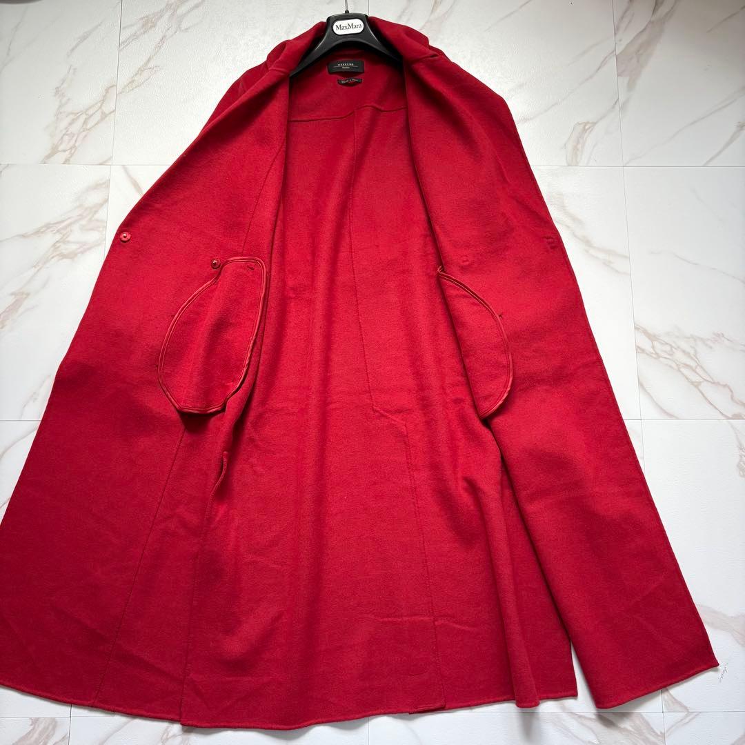 未使用級◆マックスマーラ クチートアマーノ ダブルフェイス ロング コート L