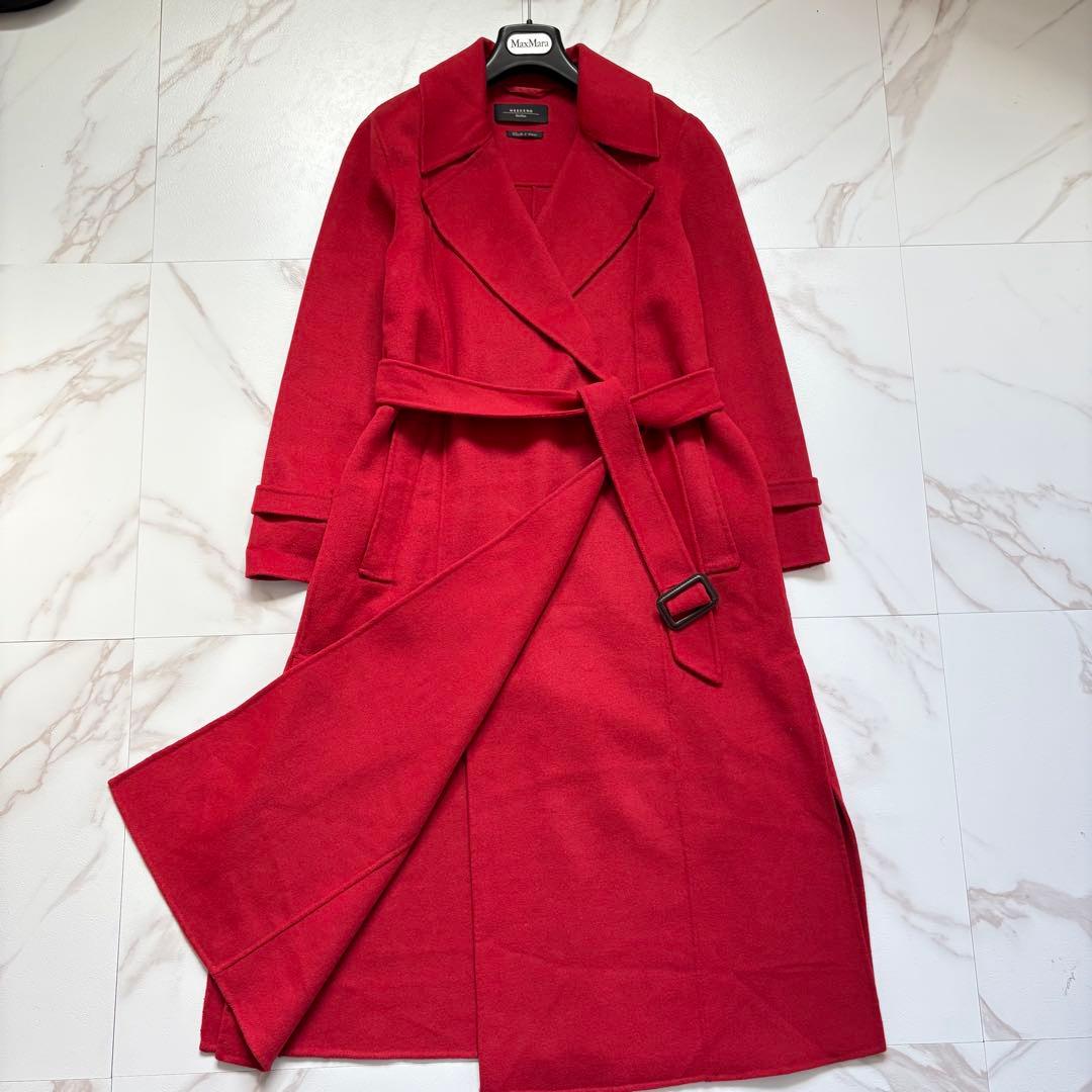未使用級◆マックスマーラ クチートアマーノ ダブルフェイス ロング コート L