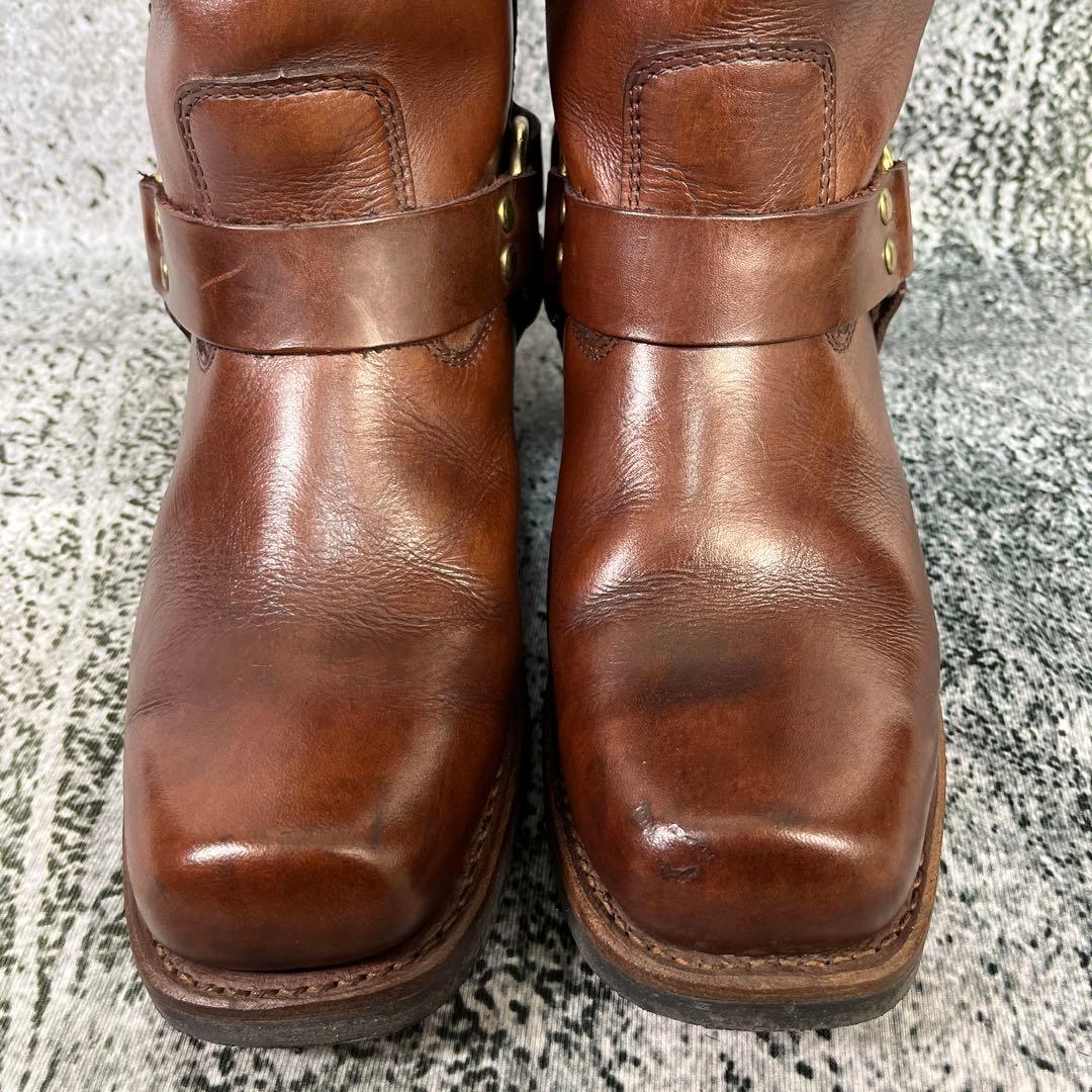 フライ リングブーツ ブラウン レザー エンジニアブーツ 韓国製