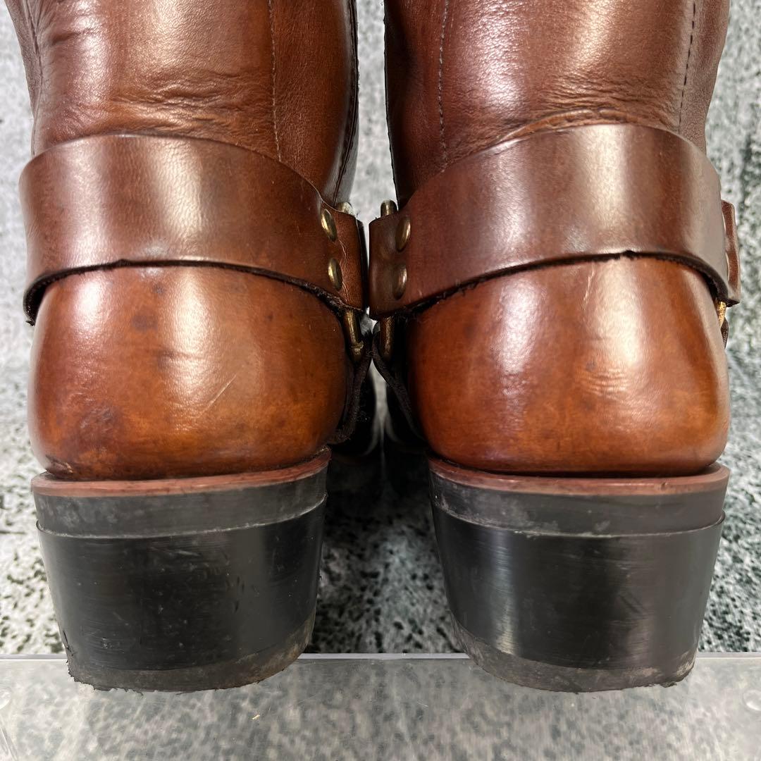 フライ リングブーツ ブラウン レザー エンジニアブーツ 韓国製