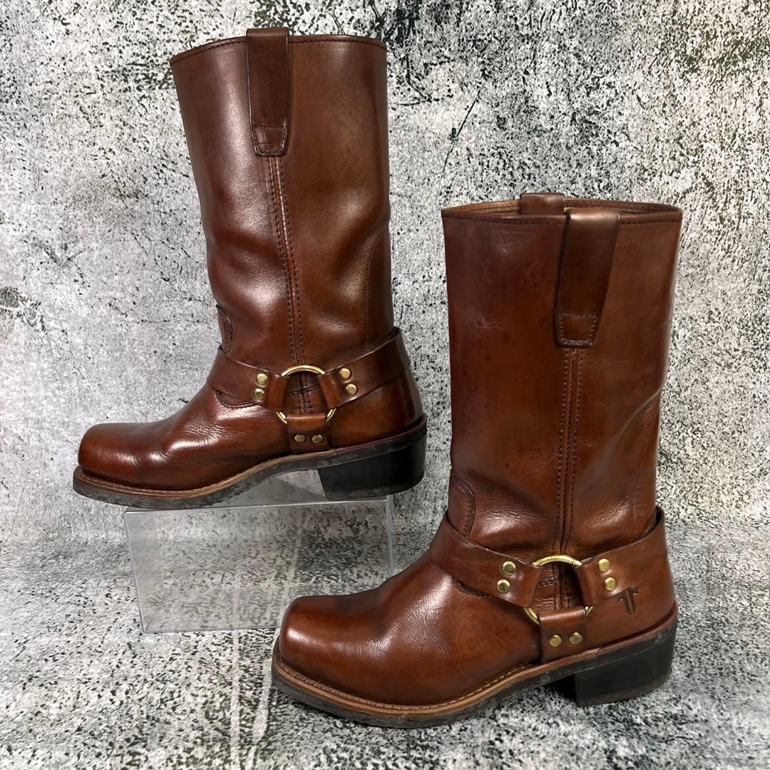 フライ リングブーツ ブラウン レザー エンジニアブーツ 韓国製