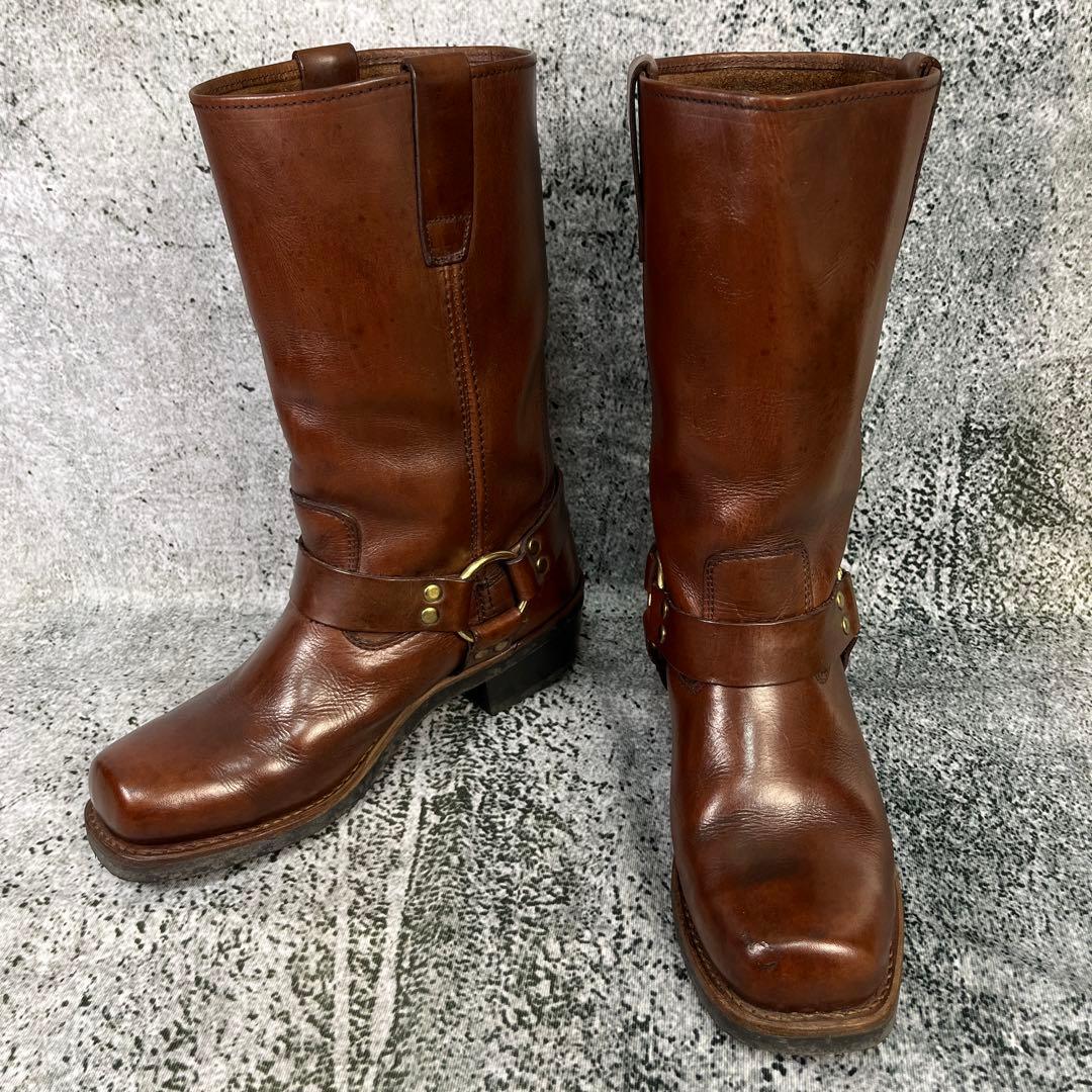 フライ リングブーツ ブラウン レザー エンジニアブーツ 韓国製