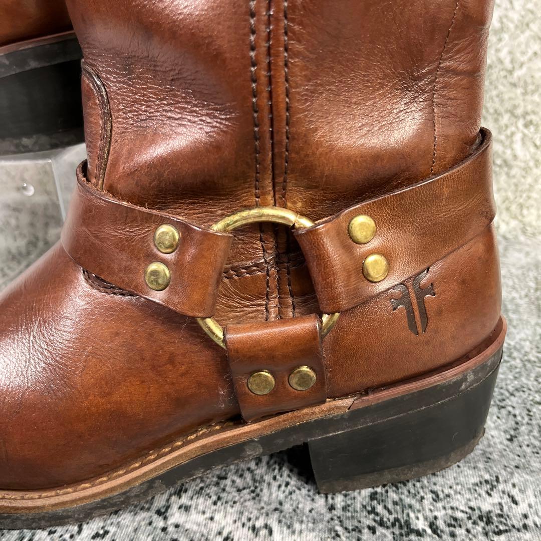 フライ リングブーツ ブラウン レザー エンジニアブーツ 韓国製