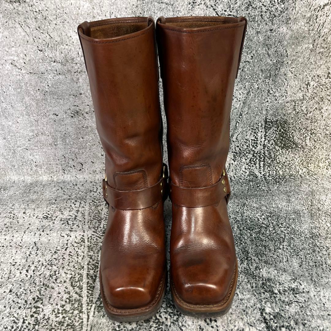 フライ リングブーツ ブラウン レザー エンジニアブーツ 韓国製