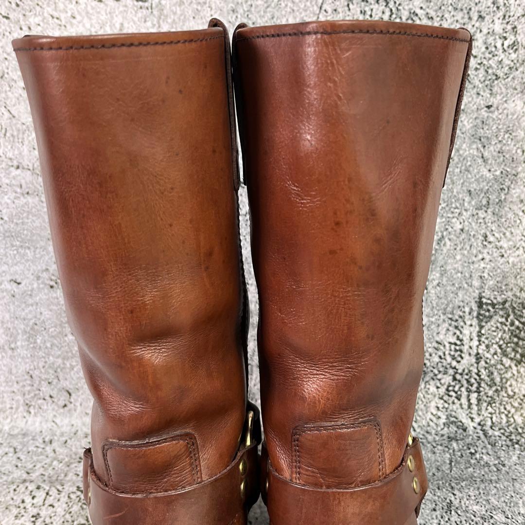 フライ リングブーツ ブラウン レザー エンジニアブーツ 韓国製