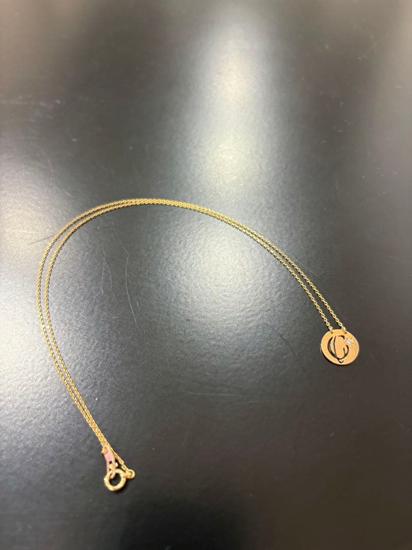 スタージュエリー K18 ダイヤモンド イニシャル 【C】ネックレス