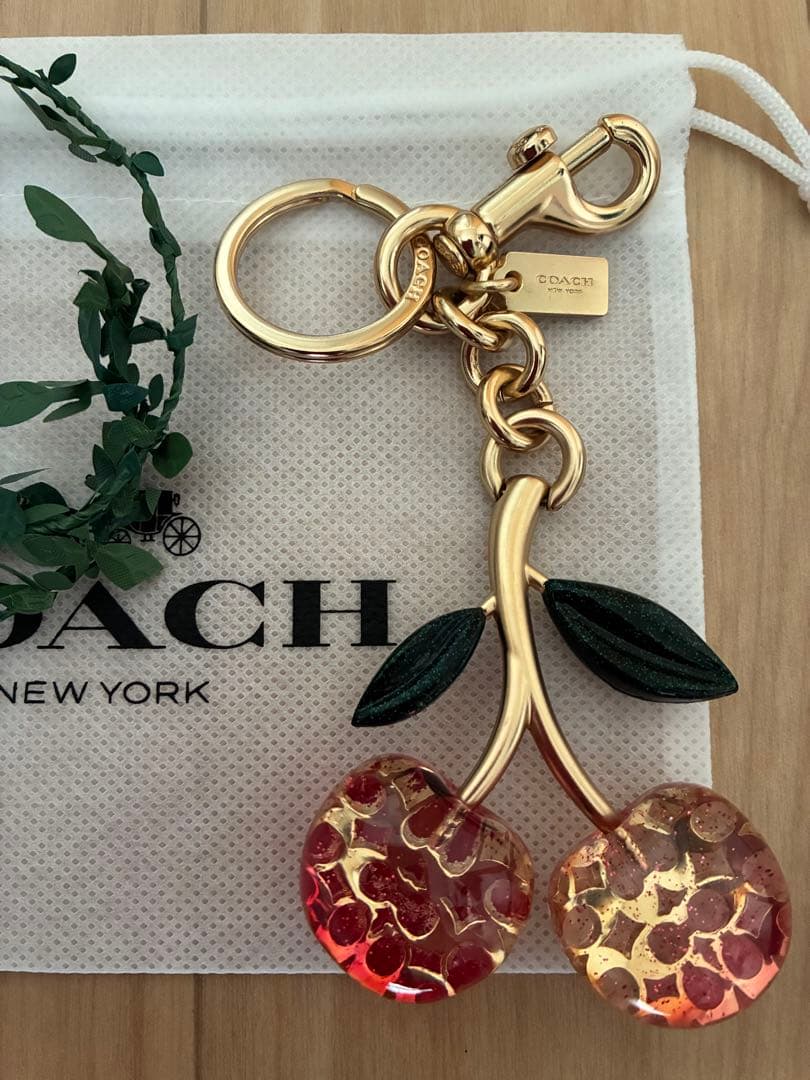 【新品】コーチ　さくらんぼ　キーホルダー　チェリー　バッグチャーム