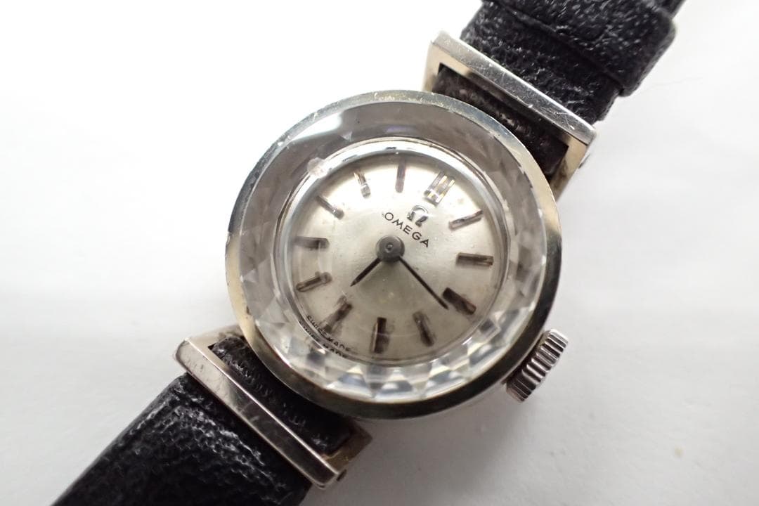 OMEGA オメガ カットガラス 手巻き 腕時計