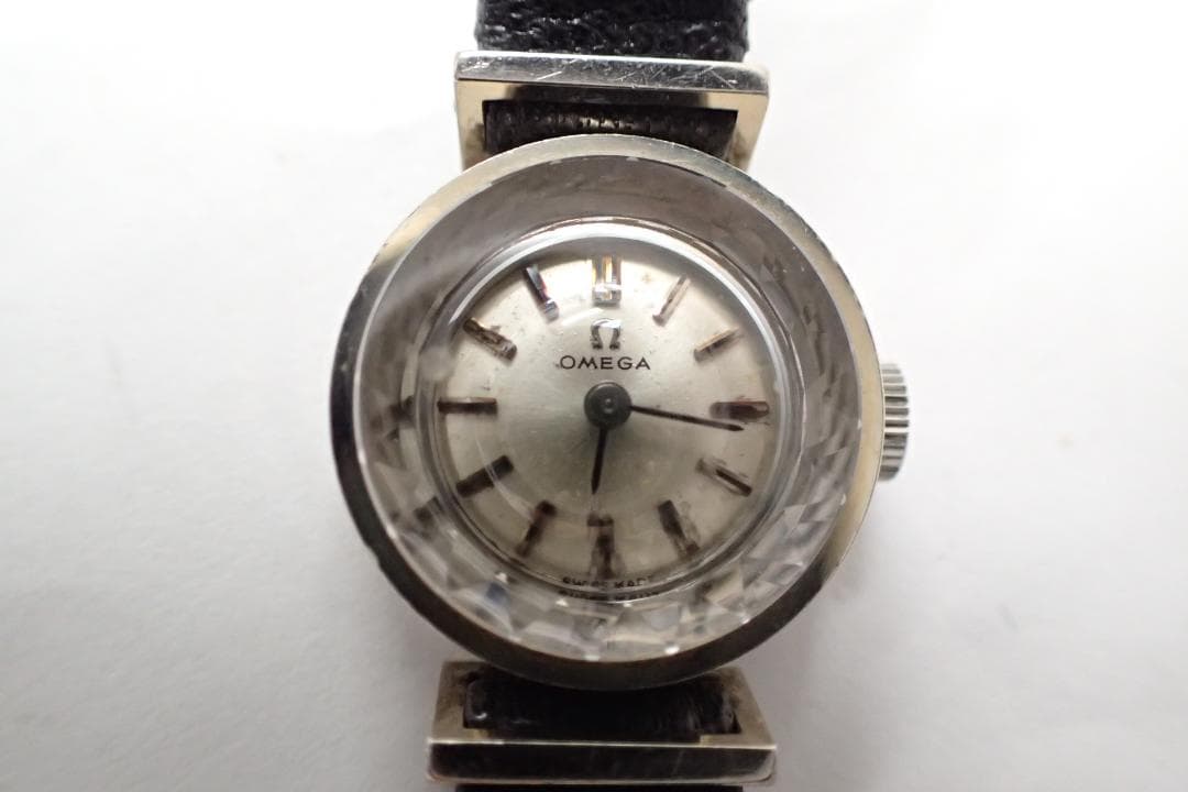 OMEGA オメガ カットガラス 手巻き 腕時計