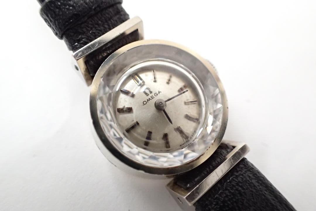 OMEGA オメガ カットガラス 手巻き 腕時計