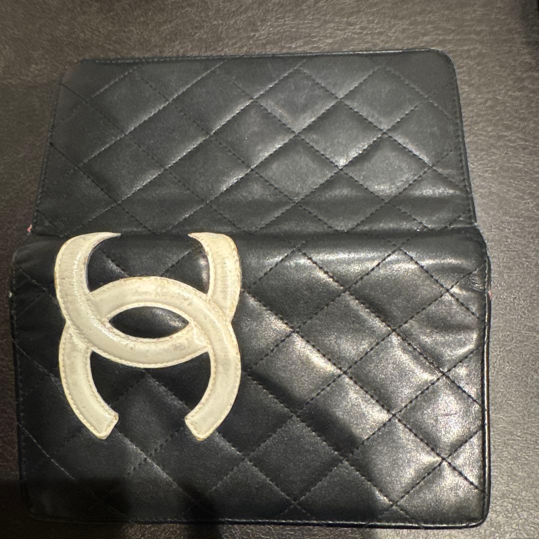 CHANEL シャネル 長財布 カンボン ラムスキン ブラック　ココマーク