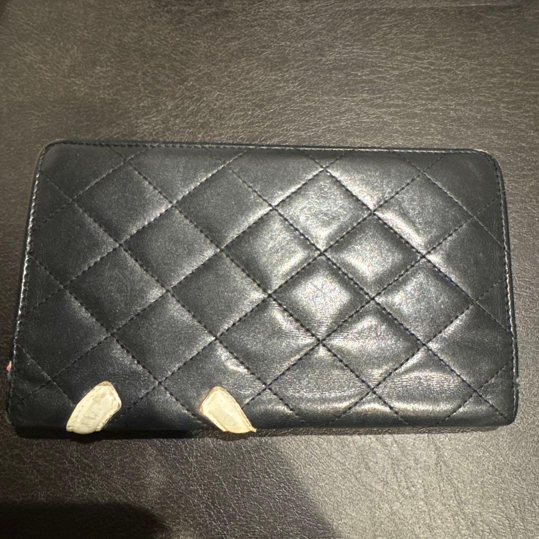 CHANEL シャネル 長財布 カンボン ラムスキン ブラック　ココマーク