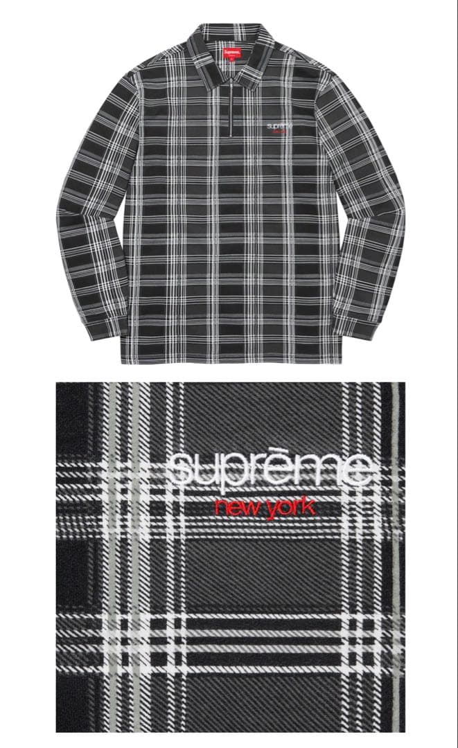 Supreme Plaid Zip Polo 新品未使用 NY直購入
