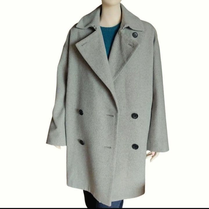 新品　n.o.r.c　メルトンPコート　40700円　サイズ２　ゆったりデザイン