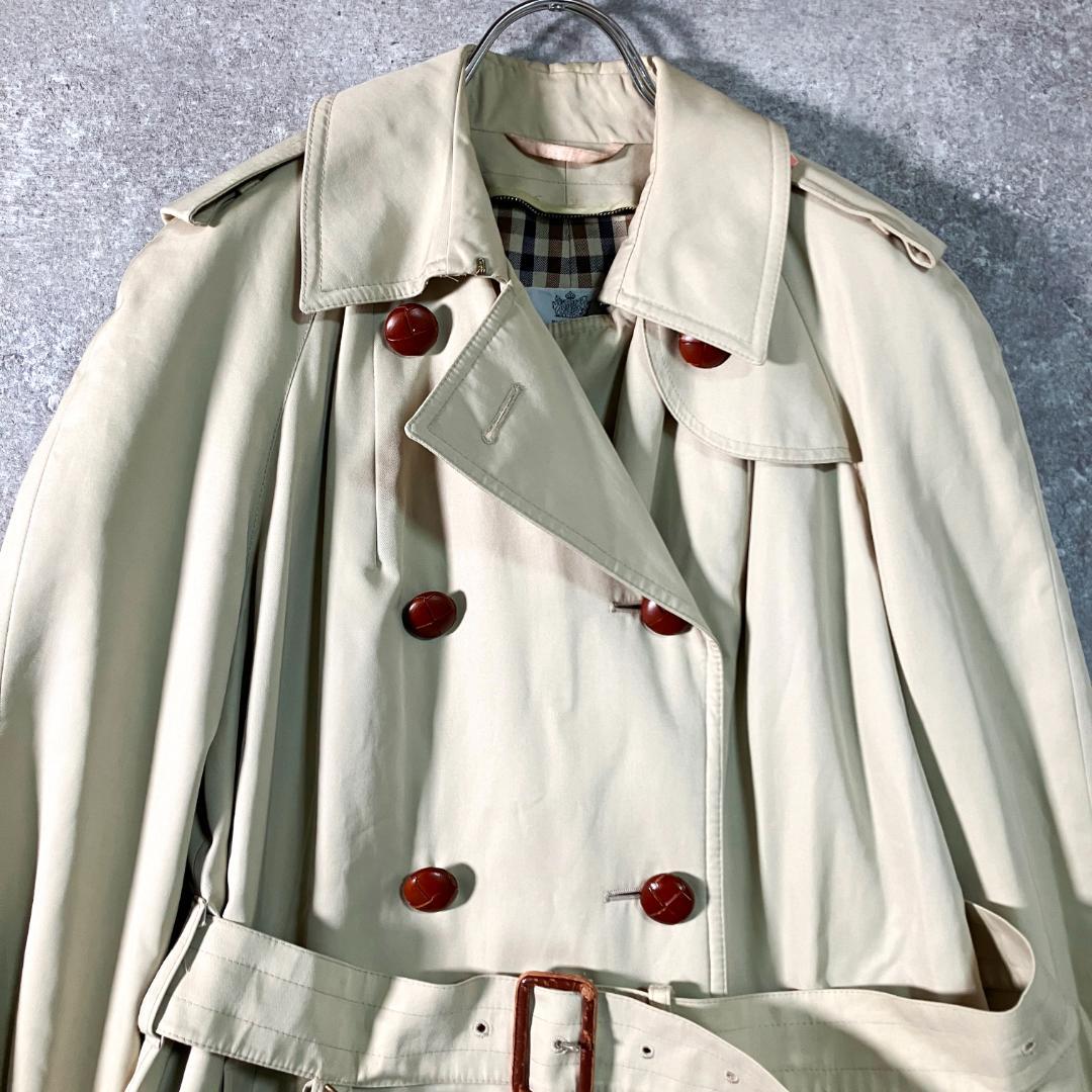 英国製Aquascutum　トレンチコート　ベージュ　ロング丈　ダブルボタン